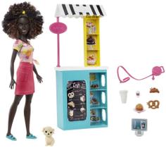 Boneca Barbie - Life In The City - Quiosque Café Playset - Mattel HGX54
