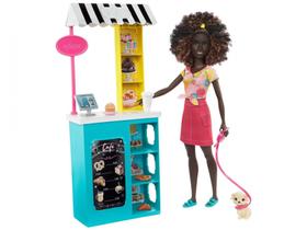 Boneca Barbie Life In The City Robin Set de Café - com Acessórios Mattel