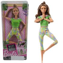 Boneca Barbie Made To Move Morena Articulada 3+ FTG80 Mattel