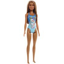 Boneca Barbie - Maiô Azul Florido - Fashion and Beauty - Mattel
