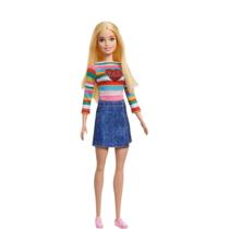 Boneca barbie malibu loira saia jeans - mattel hgt13