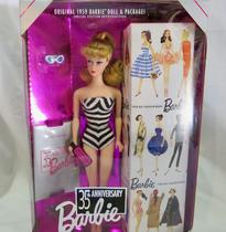 Boneca Barbie Mattel Original - Edição 35º Aniversário (1959) - Loira Boneca Barbie Mattel Original - Edição 35º Aniversário (1959) - Loira
