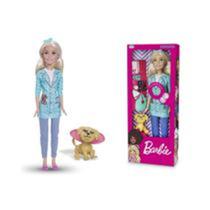 Boneca Barbie Médica Veterinária Grande Pet Shop 70cm Com Acessórios Voz 12 Frases Cachorro Meninas