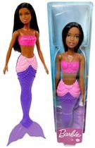 Boneca Barbie Menina Sereia Dreamtopia Morena Negra - Rosa E Lilás - Mattel Brinquedos