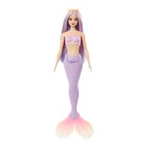 Boneca Barbie Mermaid com cabelo e bandana rosa e lilás Fantasy