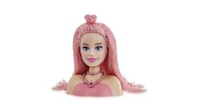 Boneca Barbie Mini Busto cabelo lã colorido salmão Brinquedo 1217 original Mattel