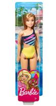 Boneca Barbie Moda De Praia Loira Maio Listrado Mattel