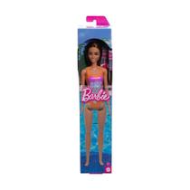 Boneca Barbie Moda Praia Com Maiô Laranja Hxx50 Mattel