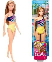 Boneca Barbie Moda Praia Loira Escuro Maio Listrado - Mattel GHH38 ghw7