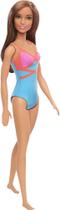 Boneca Barbie Moda Praia Morena com Maiô Azul GHW40 - Mattel (24917)