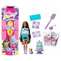 Boneca Barbie Morena Festa Pets Supressa e Acessórios JFG68