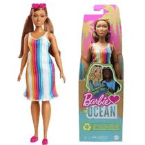 Boneca Barbie Morena Malibu Loves The Ocean ECO Mattel