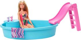 Boneca Barbie Na Piscina Com Acessórios Loira - Mattel