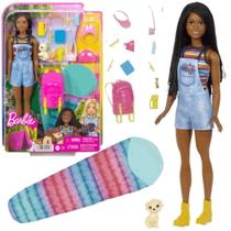 Boneca Barbie Negra Dia de Camping Brooklyn Com Acessório