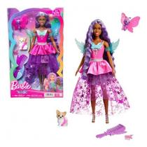 Boneca Barbie Negra Entretenimento Um Toque de Mágica HLC33 Original Mattel