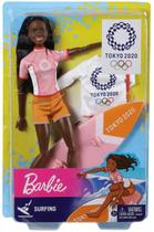 Boneca Barbie Negra Esportes Surf Surfista Olimpíadas Tokyo 2020 Made To Move Articulada - Mattel