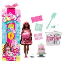 Boneca Barbie Negra Festa Pets Supressa e Acessórios JFG68