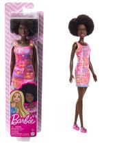 Boneca Barbie Negra Vestido Rosa Moda Fashion HGM58 - Mattel