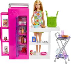 Boneca Barbie Pantry Playset com mais de 25 acessórios e móveis