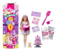 Boneca Barbie Party Unboxed - Birthday Bows - Mattel Jfg68 Boneca Barbie Party Unboxed - Birthday Bows - Mattel Jfg68