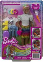 Boneca Barbie Penteado Arco Íris Oncinha Morena Grn80 Mattel