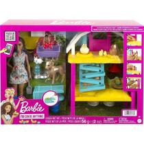 Boneca Barbie Playset Diversão Na Fenda Mattel Hgy88