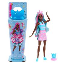 Boneca Barbie Pop Reveal Série Shake Festa Animal - Boneca + Copo + Slime - Color Change Mattel