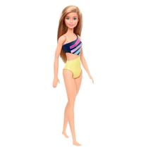 Boneca Barbie Praia Loira Maiô Amarelo GHW41 - Mattel (15079)