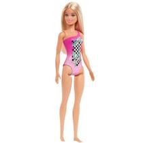 Boneca Barbie Praia Maio Rosa com Xadrez - Mattel