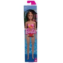 Boneca Barbie Praia Maiô Rosa Mattel Boneca Barbie Praia Maiô Rosa Mattel