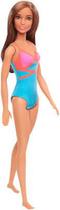 Boneca Barbie Praia Morena Maiô Azul GHW40 - Mattel (5135)'