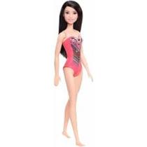 Boneca Barbie Praia Morena Maiô Rosa GHW40 - Mattel (5136)