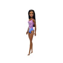 Boneca barbie praia negra com maio roxo - mattel hxx49/dwj99 Boneca barbie praia negra com maio roxo - mattel hxx49/dwj99