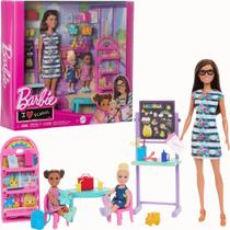 Boneca Barbie Primeiro Dia de Aula C/ 3 Bonecas 3+ Mattel