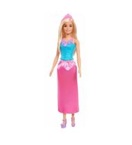 Boneca Barbie Princesa Dreamtopia Loira Saia Rosa HGR01 - Mattel