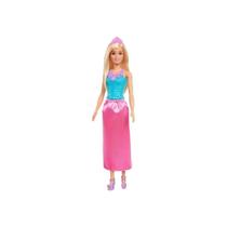 Boneca barbie princesa loira saia rosa e blusa azul - mattel hgr01/hgr00 Boneca barbie princesa loira saia rosa e blusa azul - mattel hgr01/hgr00
