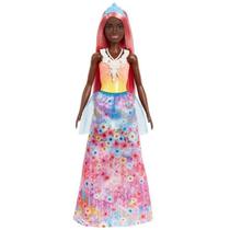 Boneca Barbie Princesas Cabelo Rosa Pastel Mattel HGR13