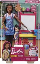 Boneca Barbie Professora de Artes Negra Mattel GJM30