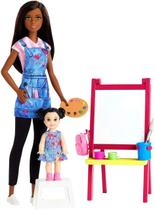 Boneca Barbie Professora De Artes Negra - Mattel GJM30