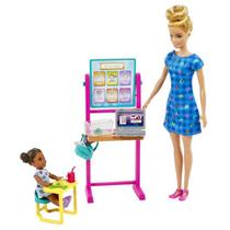 Boneca Barbie Professora Loira Com Criança HCN19 Mattel