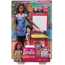 Boneca Barbie Profissões Art Teacher Professora De Artes 30Cm 8 Acessórios Presente Menina Brincadeira Criança GJM30