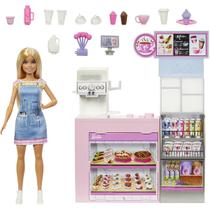 Boneca Barbie Profissões Barbie Loira Cafeteria Mattel