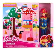 Boneca Barbie Profissões Conj Play Set Bombeira HRG55 Mattel