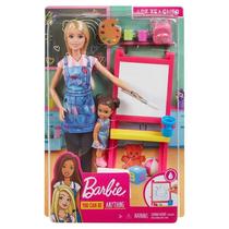 Boneca Barbie Profissões Conjunto Professora de Arte Loira - Mattel