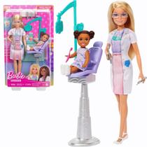 Boneca Barbie Profissões Dentista Loira 3+ JCR71 Mattel