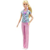 Boneca Barbie Profissões Enfermeira Roupa Verde Mattel