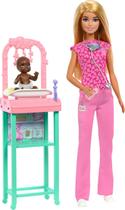 Boneca Barbie Profissões Médica Pediatra Loira