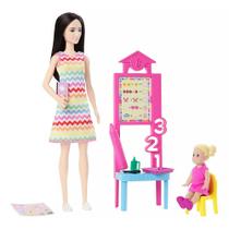 Boneca Barbie Profissões Professora com Acessórios Morena JCR71 JCR77 - Mattel