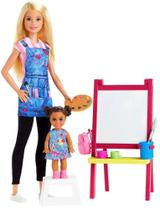 Boneca Barbie Profissões - Professora de Artes Loira & Playset - MATTEL