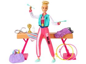 Boneca Barbie Profissões Set Ginasta - com Acessórios Mattel